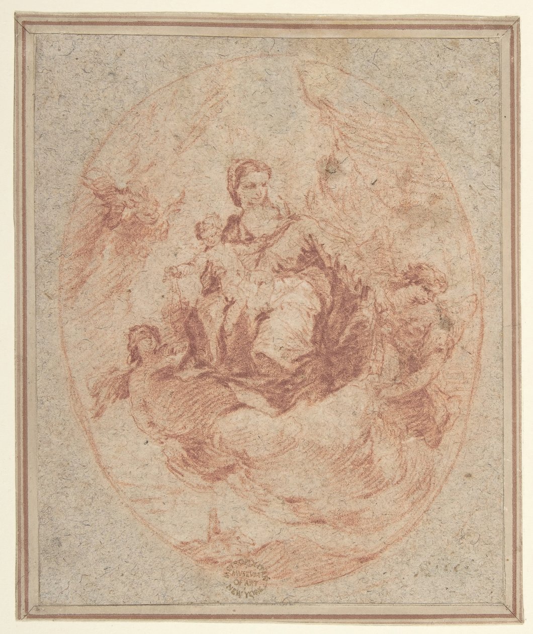La Virgen y el Niño sosteniendo escapularios, 1712-93 de Francesco Guardi.