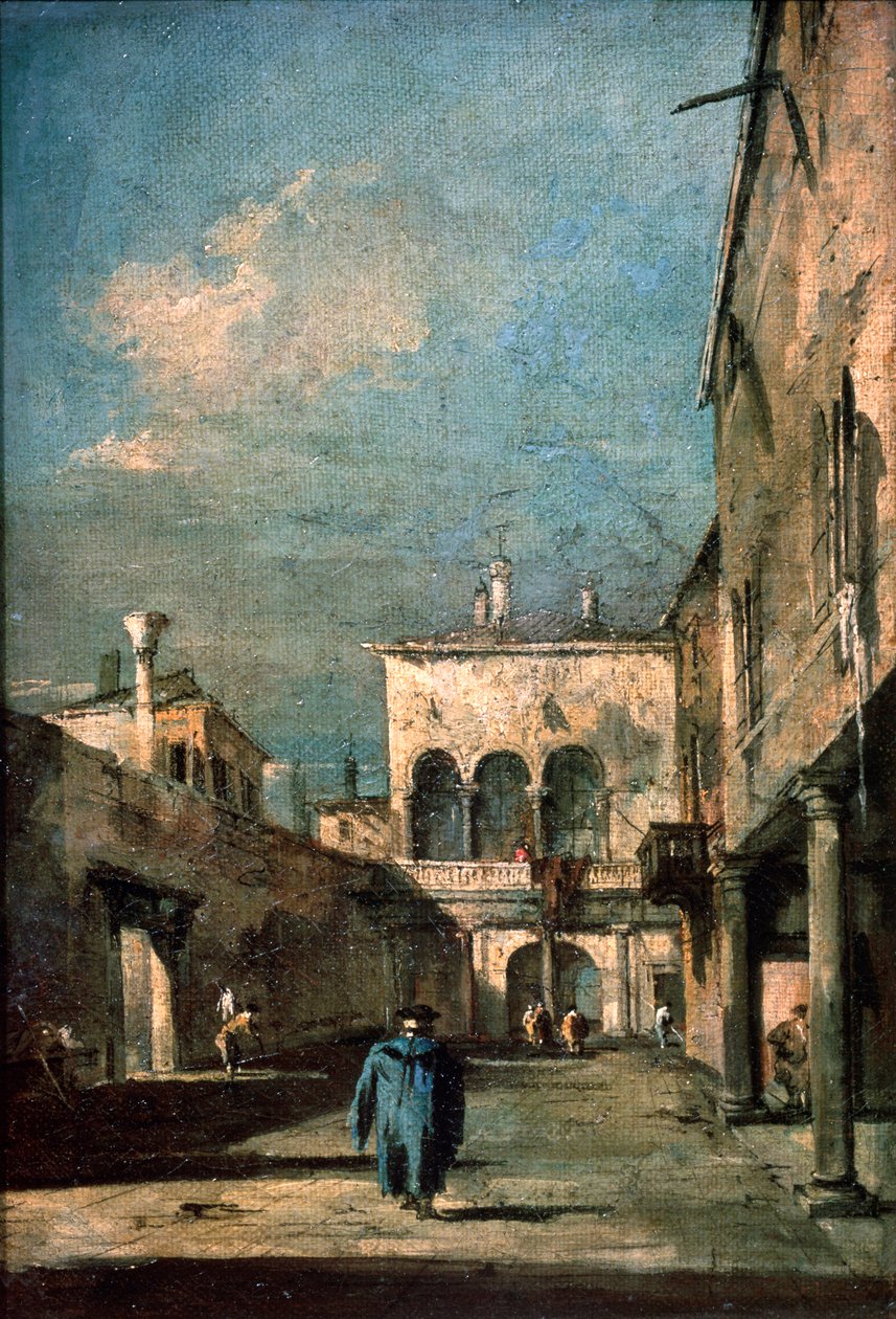 Patio veneciano, 1770s de Francesco Guardi