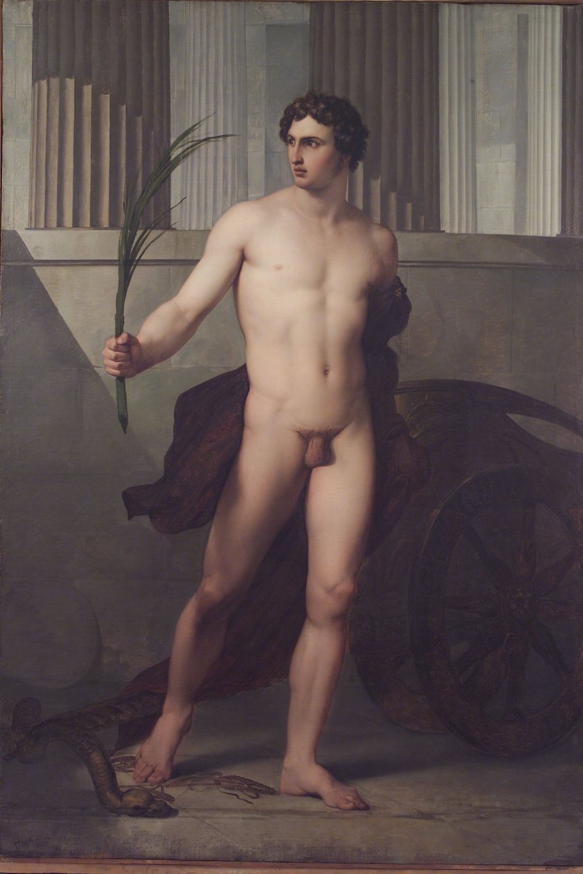 Italiano:  Atleta trionfante El atleta victorioso de Francesco Hayez