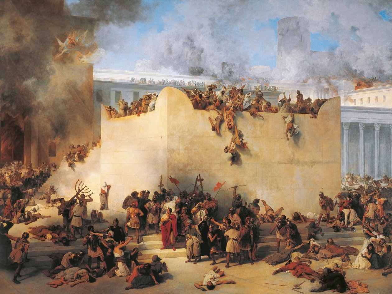 Italia, Lombardía, Destrucción del Templo de Jerusalén de Francesco Hayez