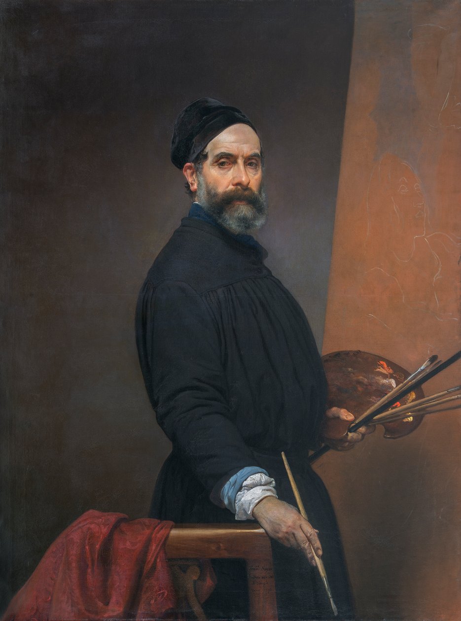 Autorretrato a los cincuenta y siete años de Francesco Hayez