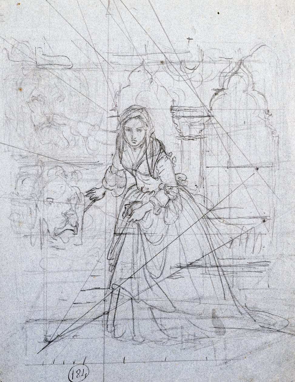 Estudio para Acusación secreta de Francesco Hayez