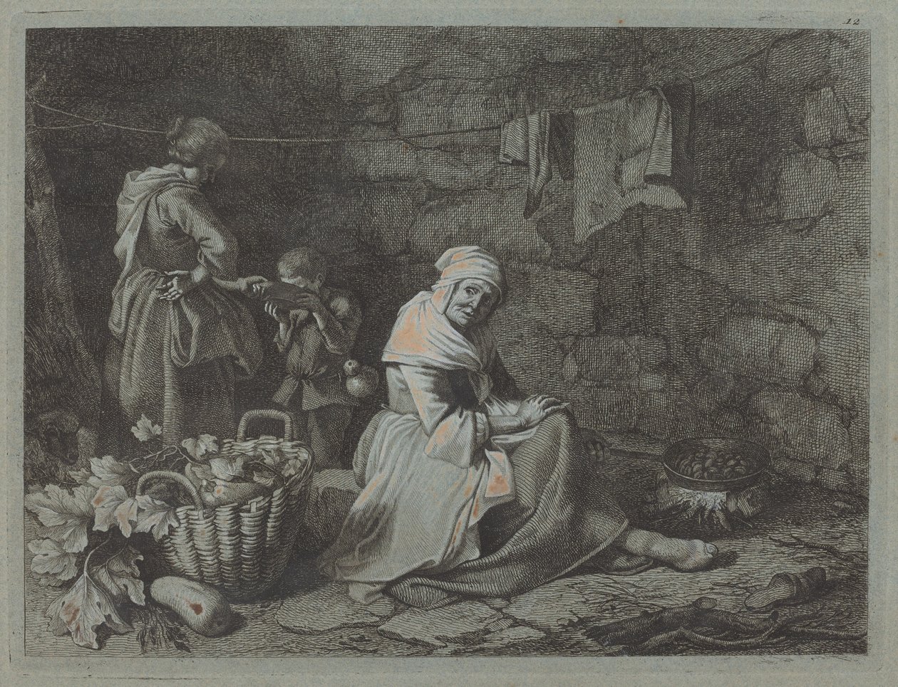 Interior de una casa, 1763 de Francesco Londonio