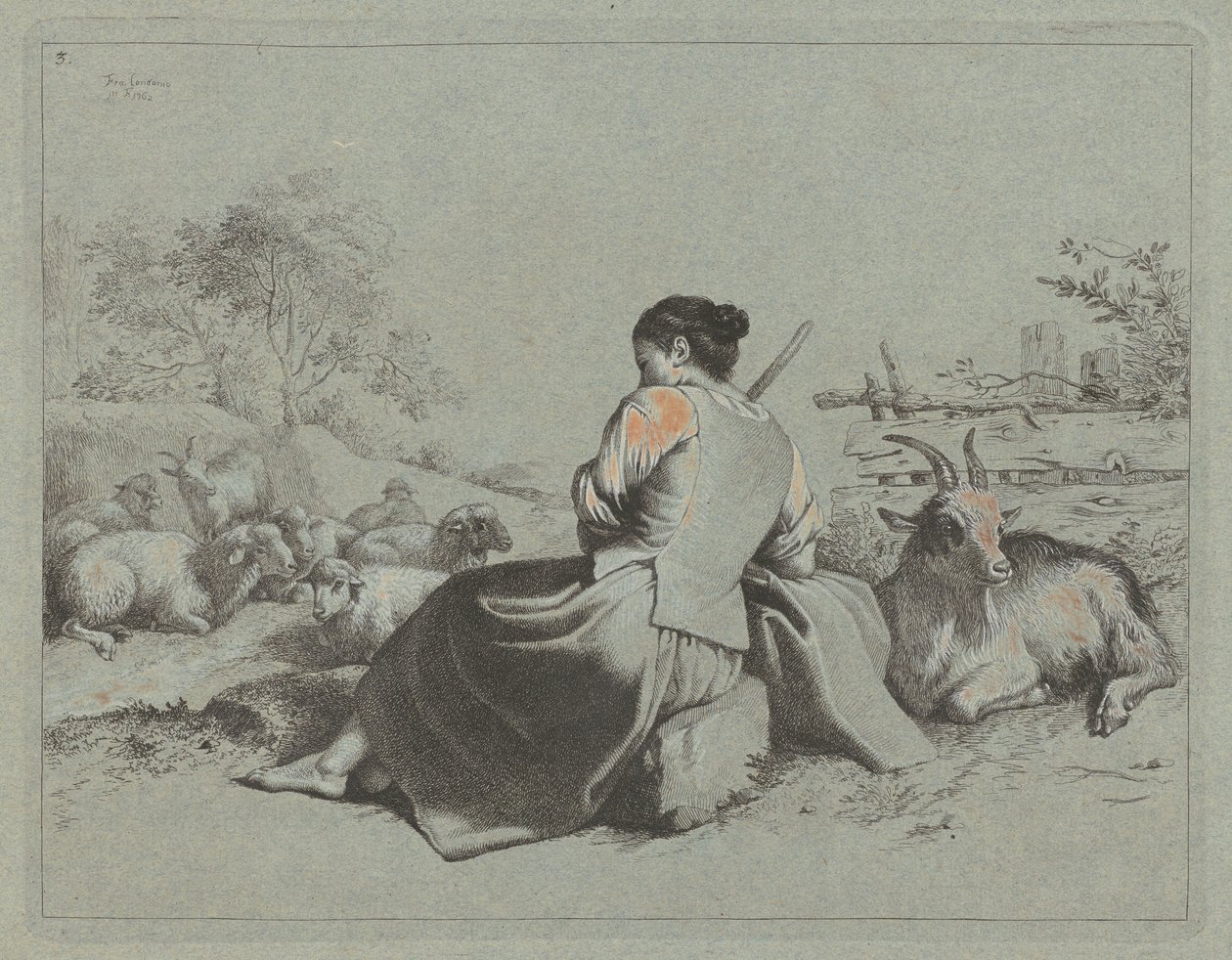 Pastora sentada, 1762 de Francesco Londonio