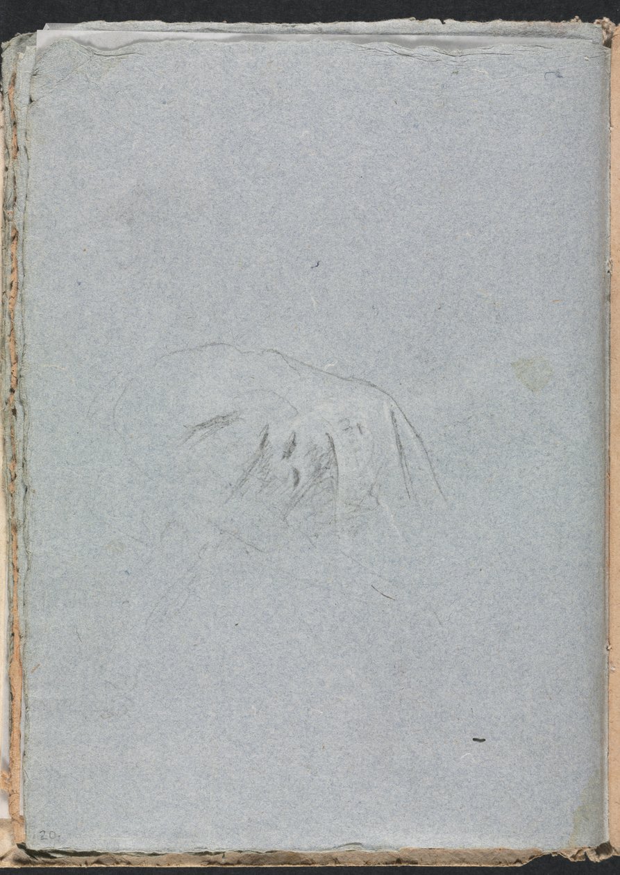 Cuaderno de bocetos de Verona: Página de drapeado 20, 1760 de Francesco Lorenzi