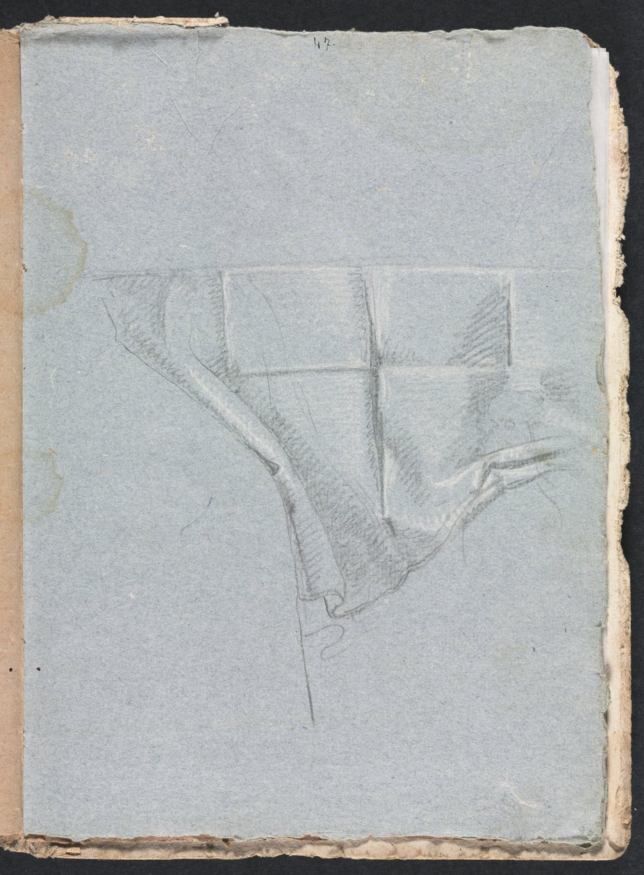 Cuaderno de bocetos de Verona: Estudio de drapeado (página 93) de Francesco Lorenzi