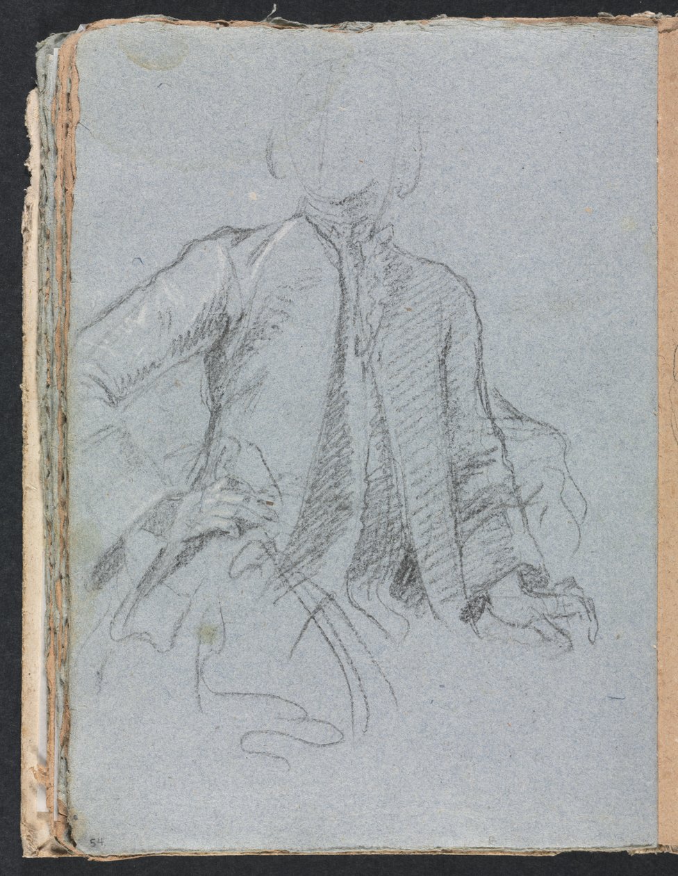 Cuaderno de bocetos de Verona: Caballero página 54, 1760 de Francesco Lorenzi