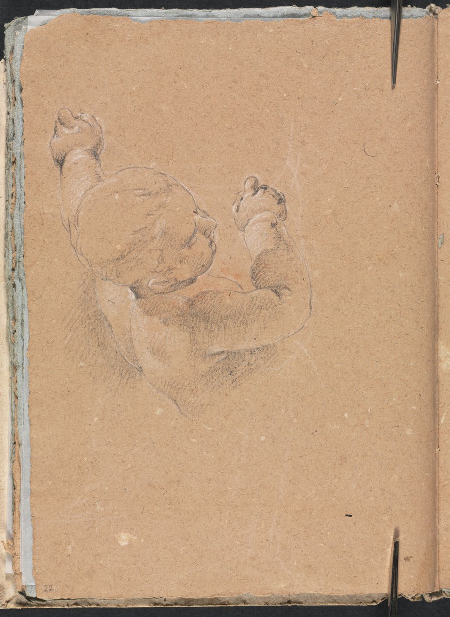 Cuaderno de bocetos de Verona: Putto página 22, 1760 de Francesco Lorenzi
