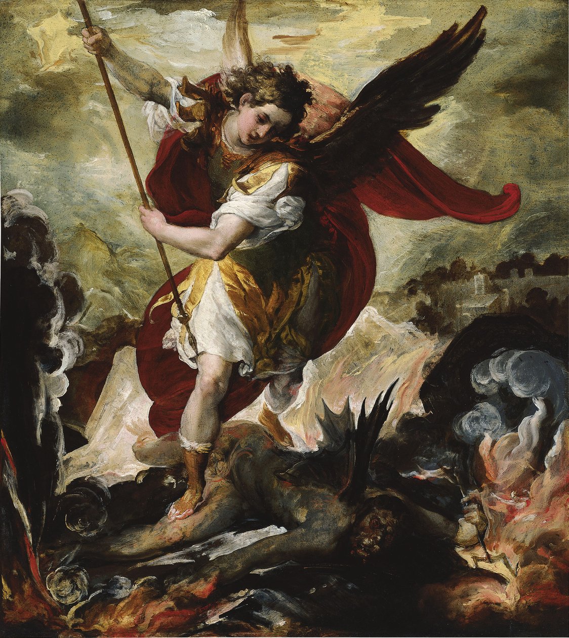 San Miguel venciendo a Satanás de Francesco Maffei