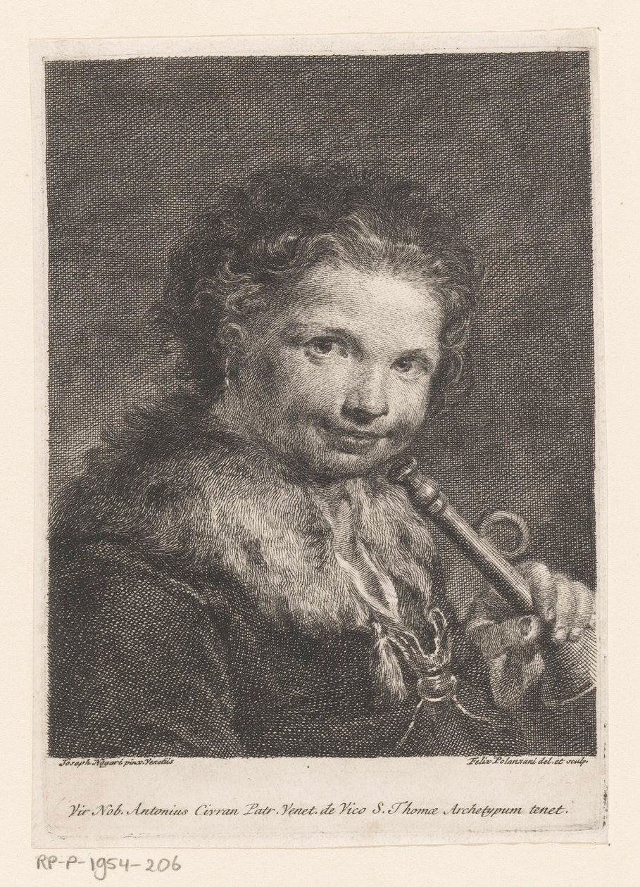 chico con trompeta de Francesco Polanzani