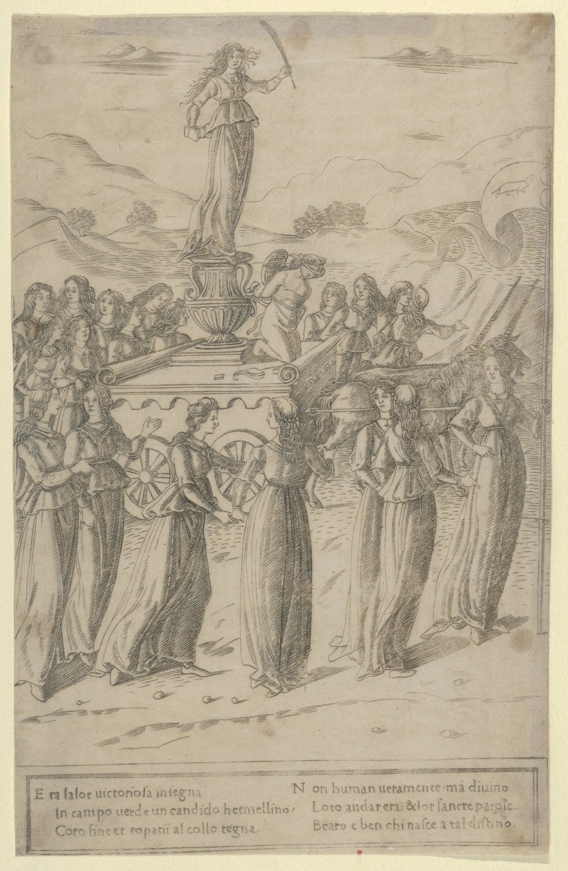 El Triunfo de la Castidad, ca. 1480-90 de Francesco Rosselli