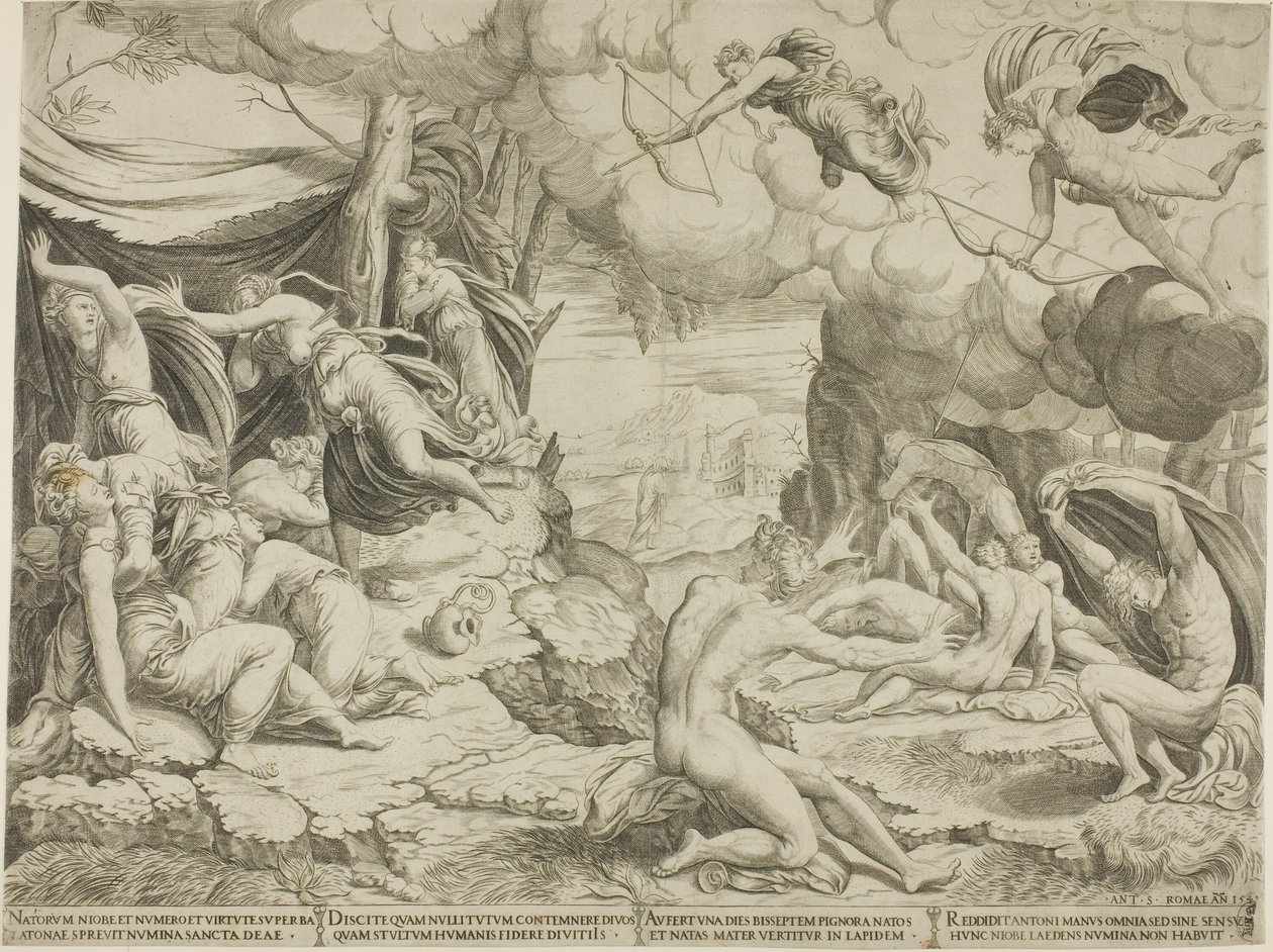 La muerte de los hijos de Niobe de Francesco Salviati