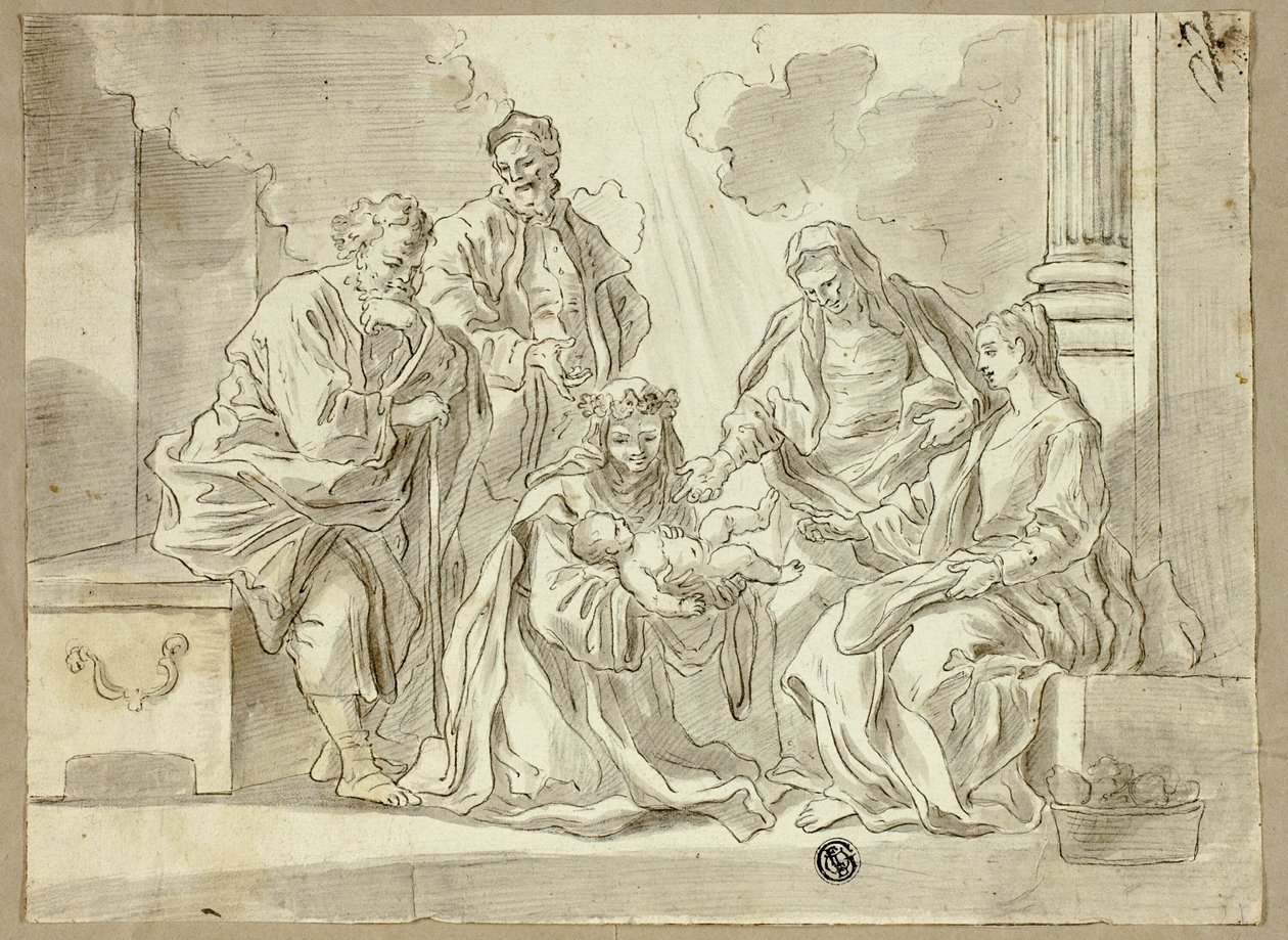 Sagrada Familia con santos de Francesco Solimena