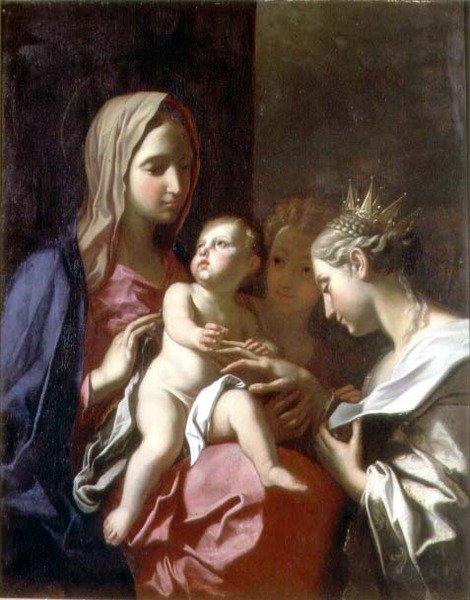 El matrimonio místico de Santa Catalina de Francesco Trevisani