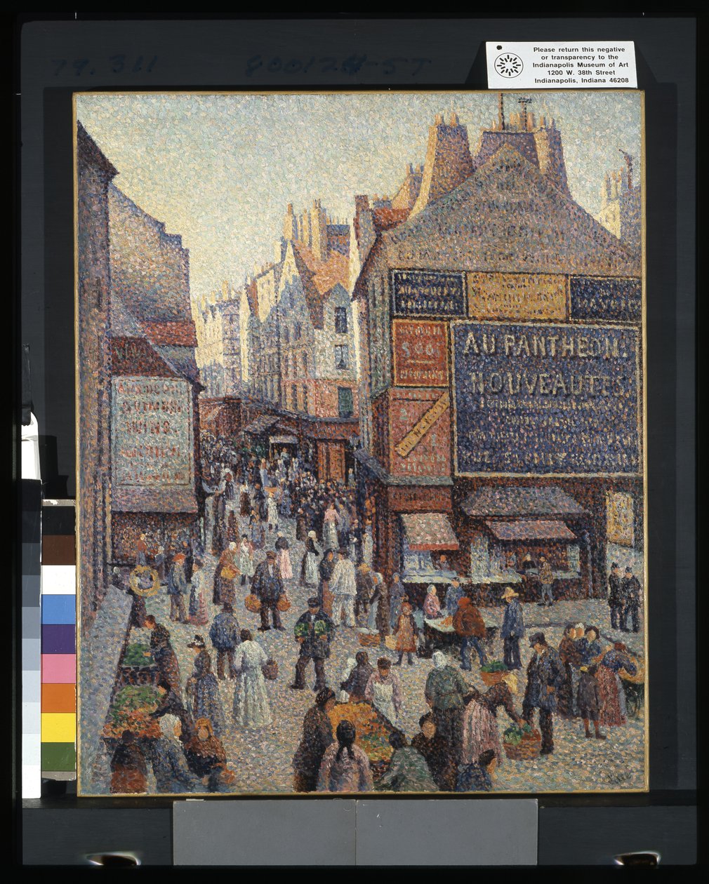 La Rue Mouffetard (óleo sobre lienzo) de Francesco Vinea