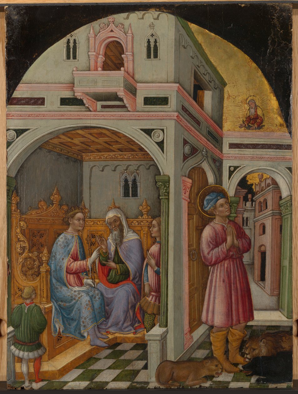 Santa Mamas ante Aureliano de Francesco de