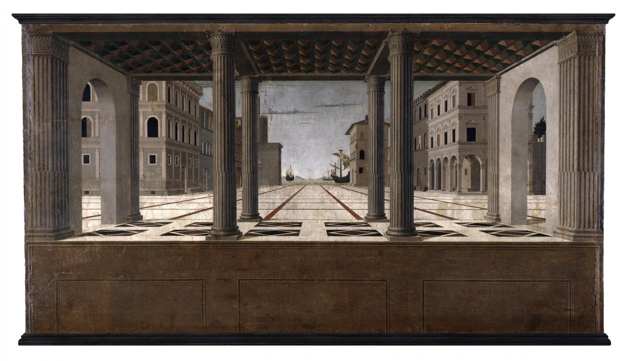 Alemán: Idealstadt Architectural Veduta de Francesco di Giorgio