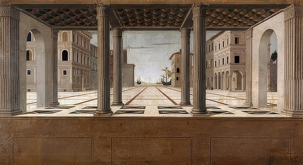 Vista arquitectónica. Alrededor de 1490/1500 de Francesco di Giorgio Martini