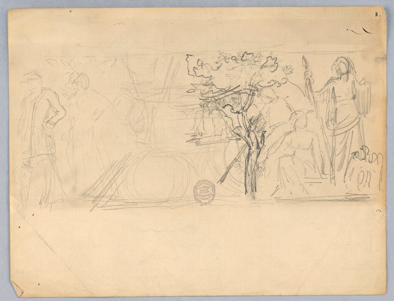 Boceto para un mural de Francis Augustus Lathrop