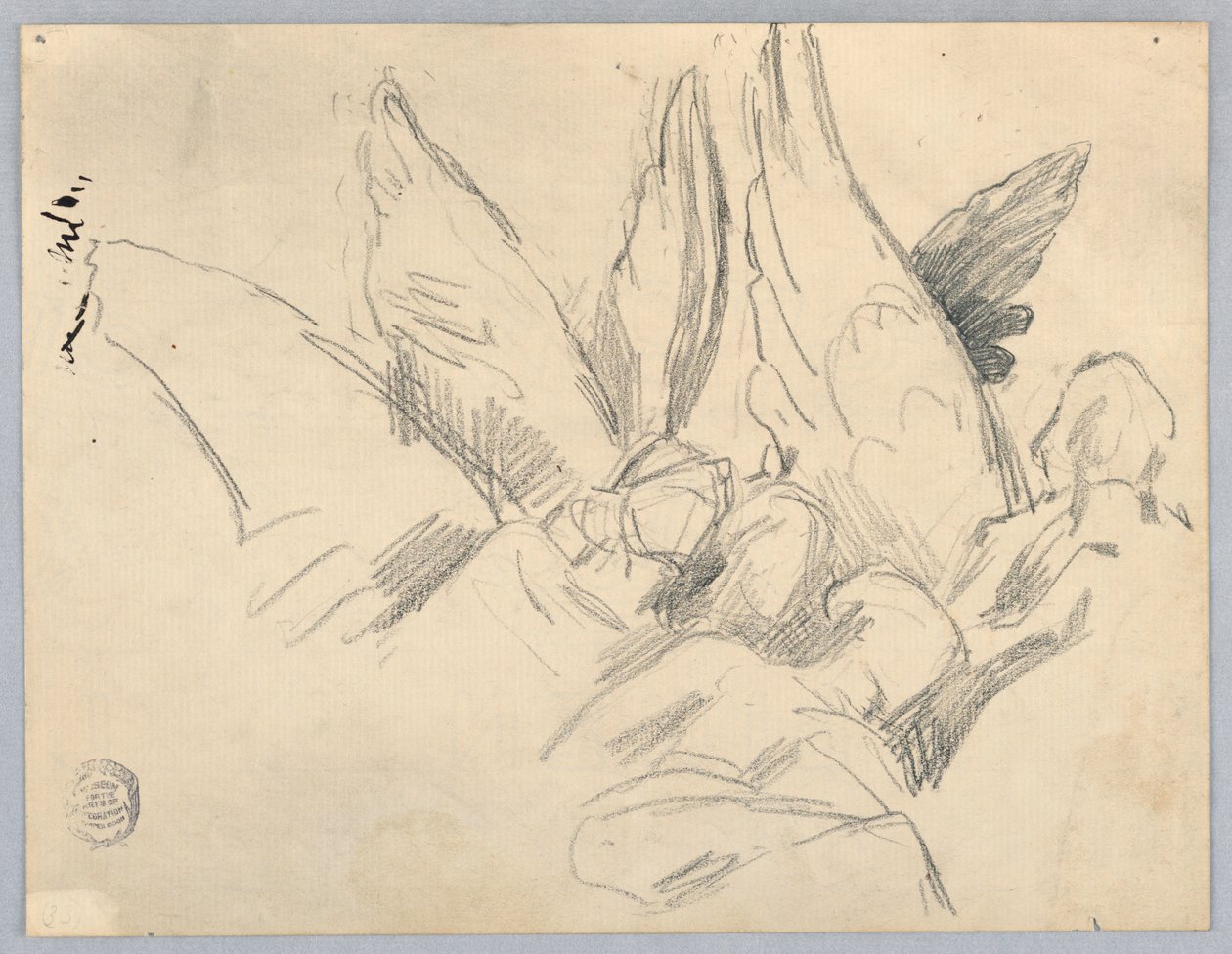 Boceto de cuatro ángeles de Francis Augustus Lathrop
