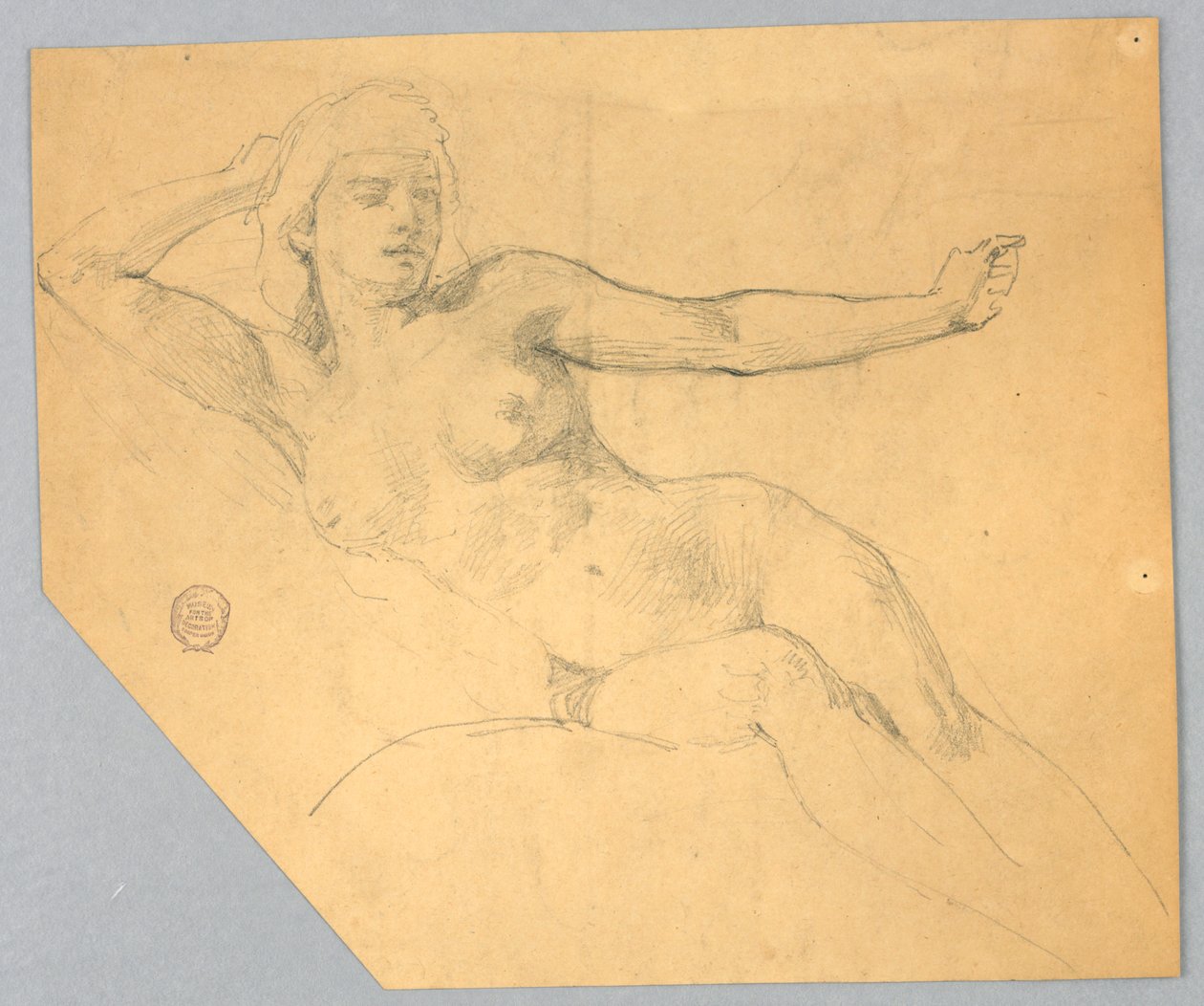Boceto de un desnudo femenino de Francis Augustus Lathrop