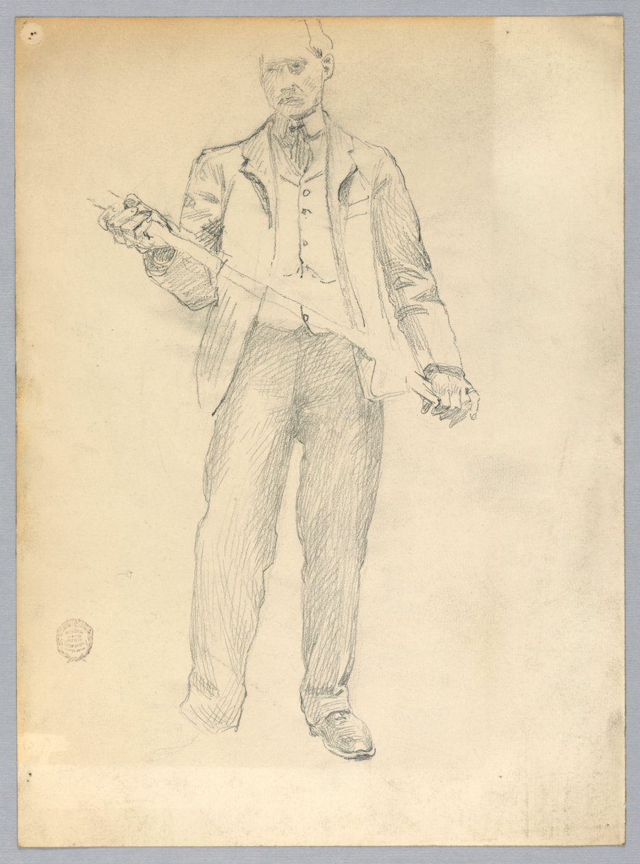 Boceto de un hombre de Francis Augustus Lathrop