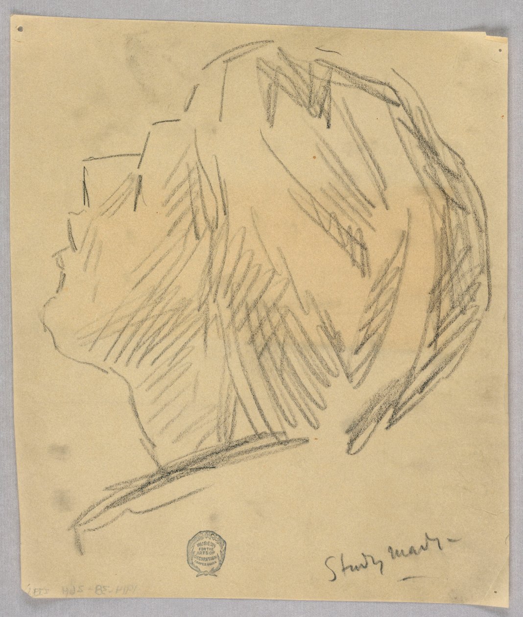 Boceto de la cabeza de una mujer de Francis Augustus Lathrop