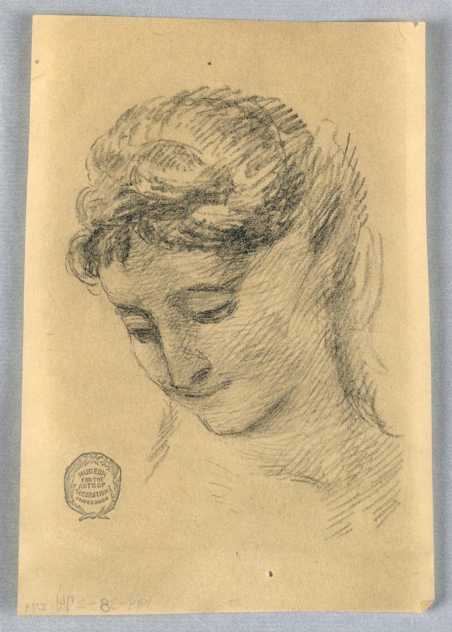 Boceto de la cabeza de una mujer de Francis Augustus Lathrop