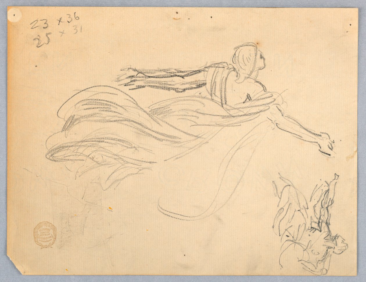 Boceto de un ángel de Francis Augustus Lathrop