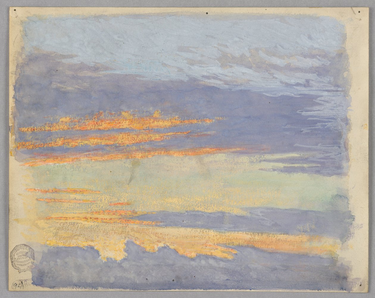 Estudio de nubes, Roma, Italia de Francis Augustus Lathrop