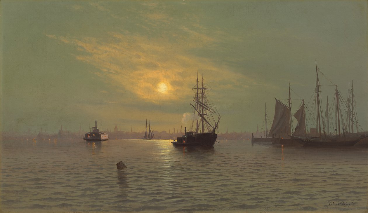 Hoboken a medianoche, 1872 de Francis Augustus Silva