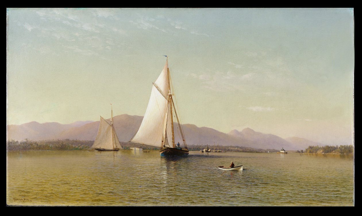 El Hudson en Tappan Zee, 1876 de Francis Augustus Silva