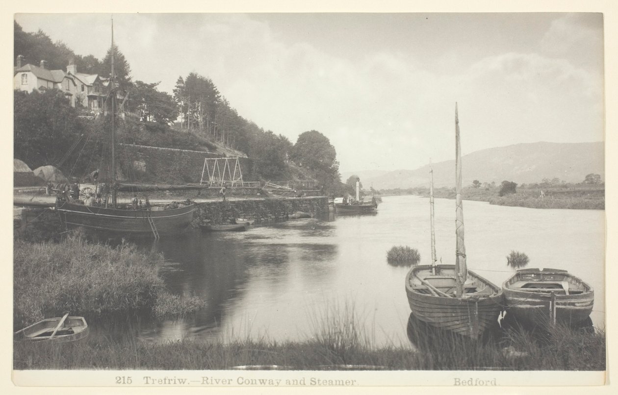 Trefriw-River Conway y Steamer de Francis Bedford