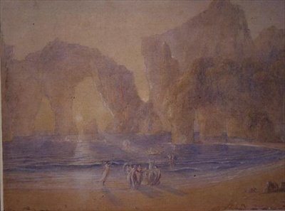 Hadas en la orilla de Francis Danby