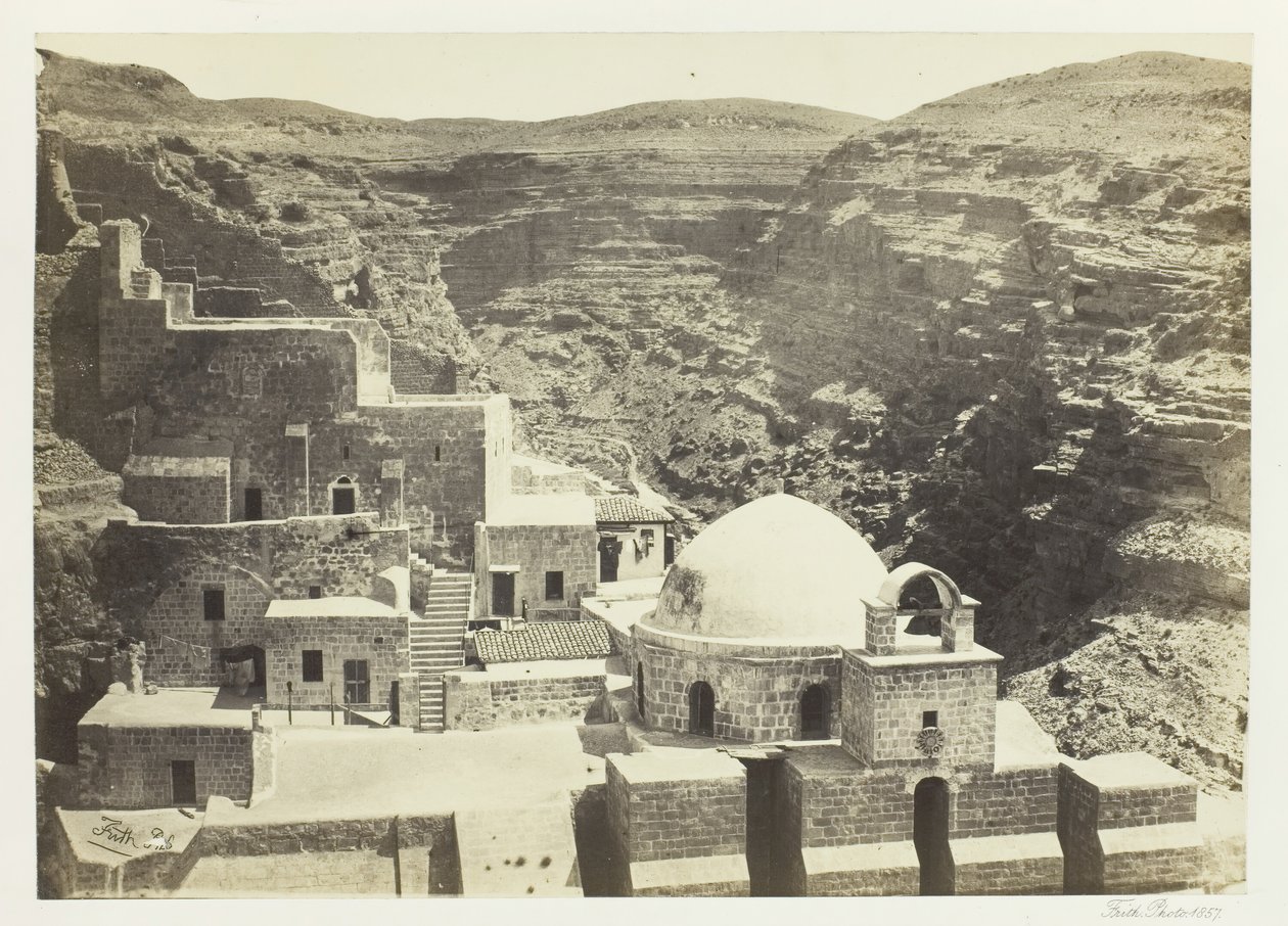 Convento de Mar-Saba, cerca de Jerusalén, 1857 de Francis Frith