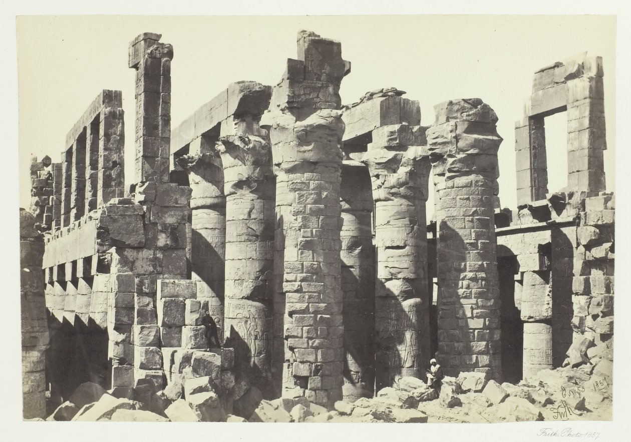 Sala de Columnas, Karnak de Francis Frith
