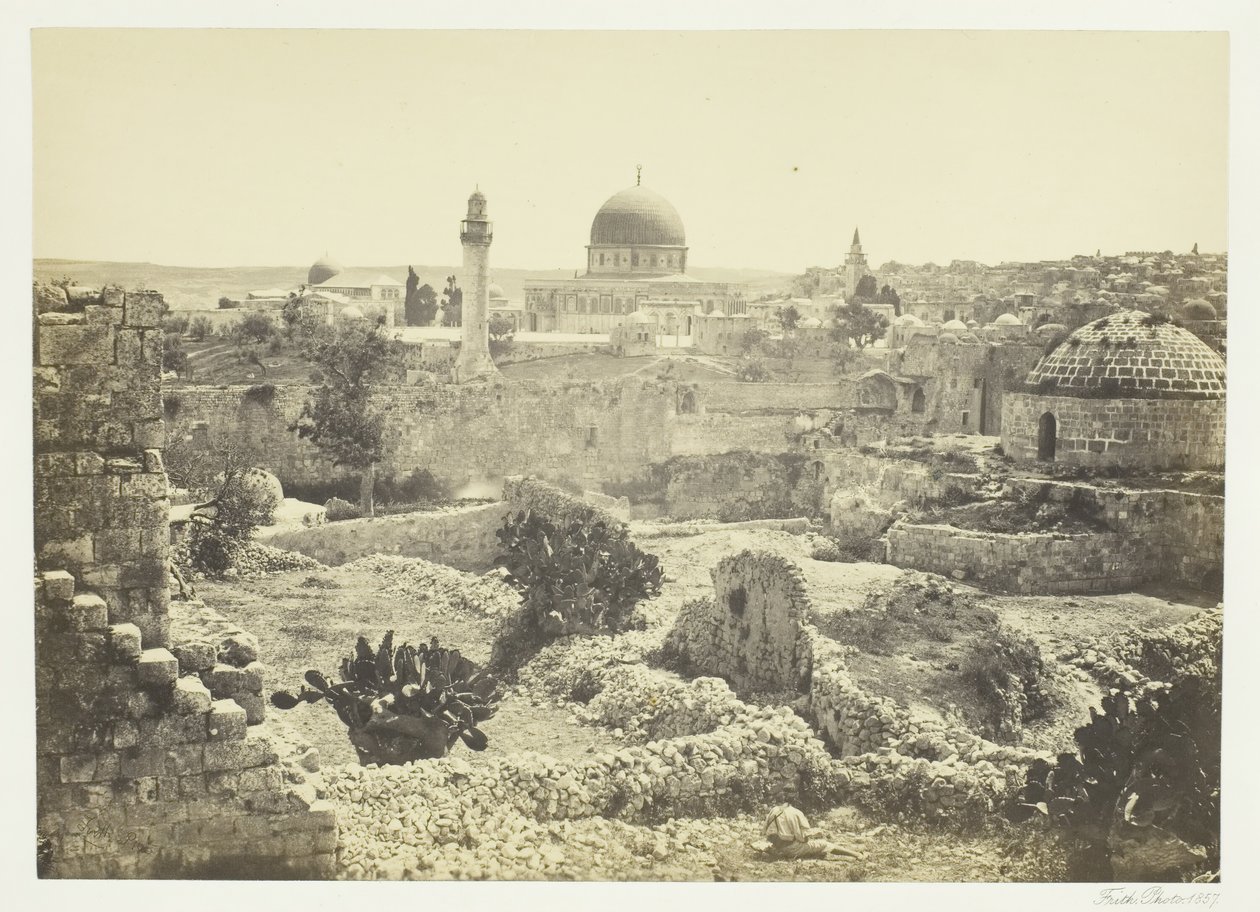 Jerusalén desde la muralla de la ciudad, 1857 de Francis Frith