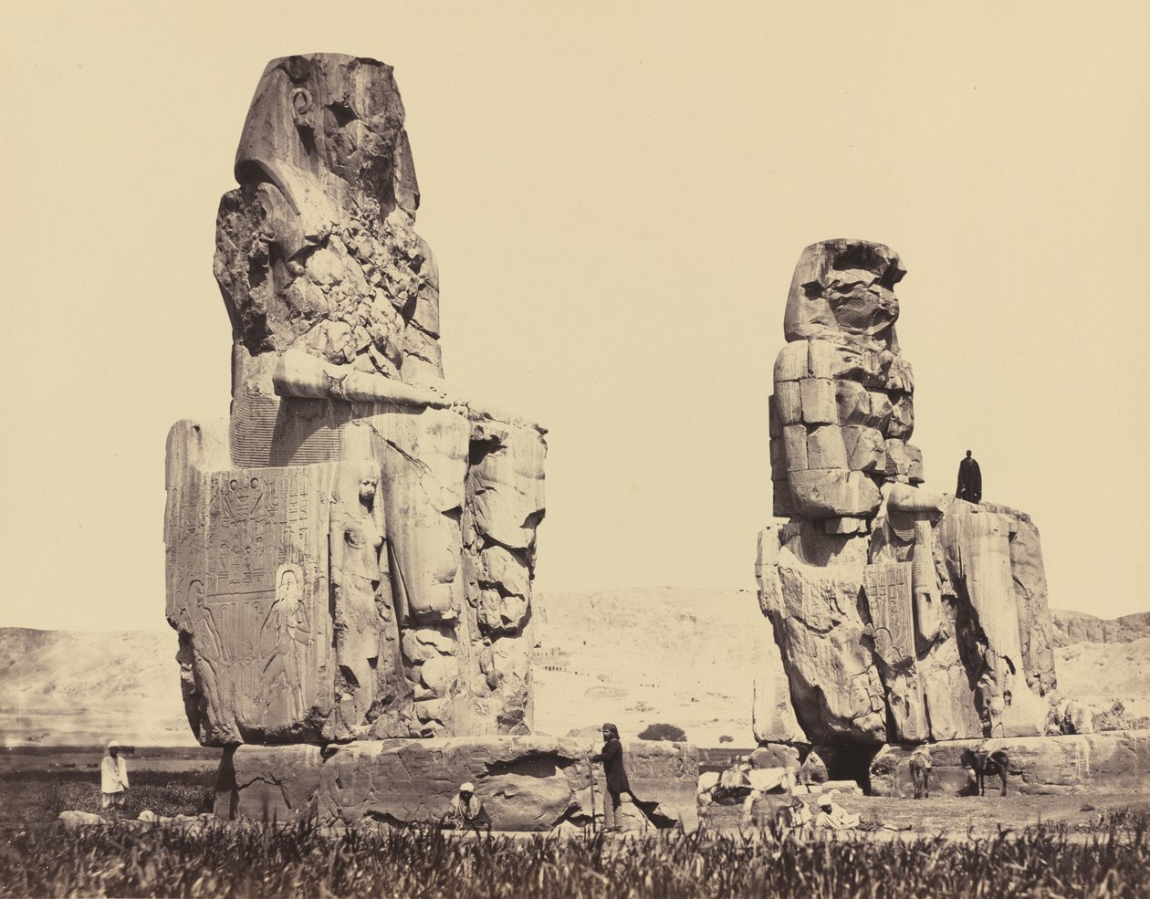 Las Estatuas de la Llanura, Tebas de Francis Frith