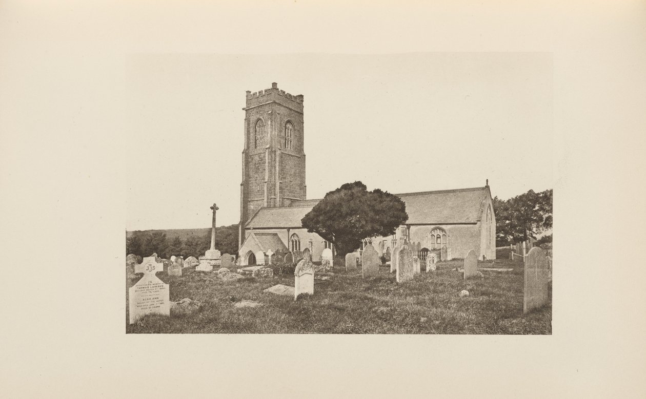 Patio de la iglesia de Watchett de Francis Frith