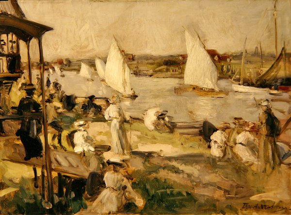 Una regata (óleo sobre lienzo) de Francis Henry Newbery