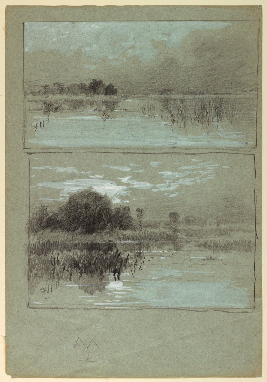 Estudio de lago de Francis Hopkinson Smith