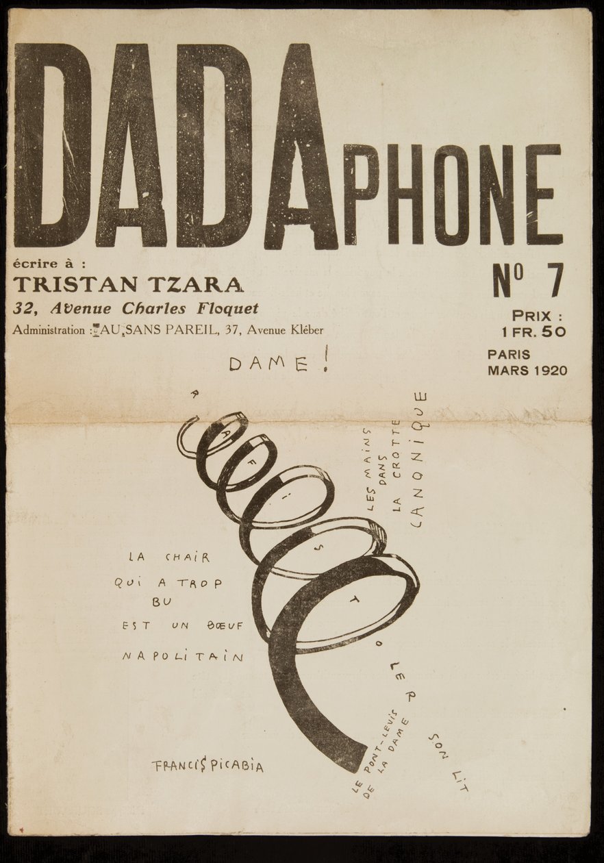 Portada del nº 7 de Dadaphone de Francis Picabia