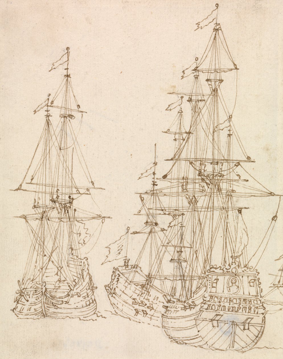 Estudios de buques de Francis Place