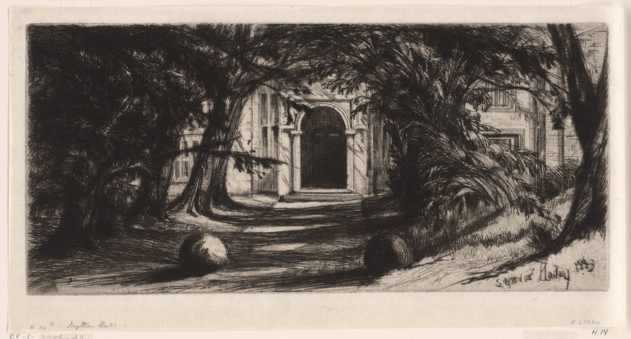 Sala de Mytton de Francis Seymour Haden (Sir) (signed by artist)