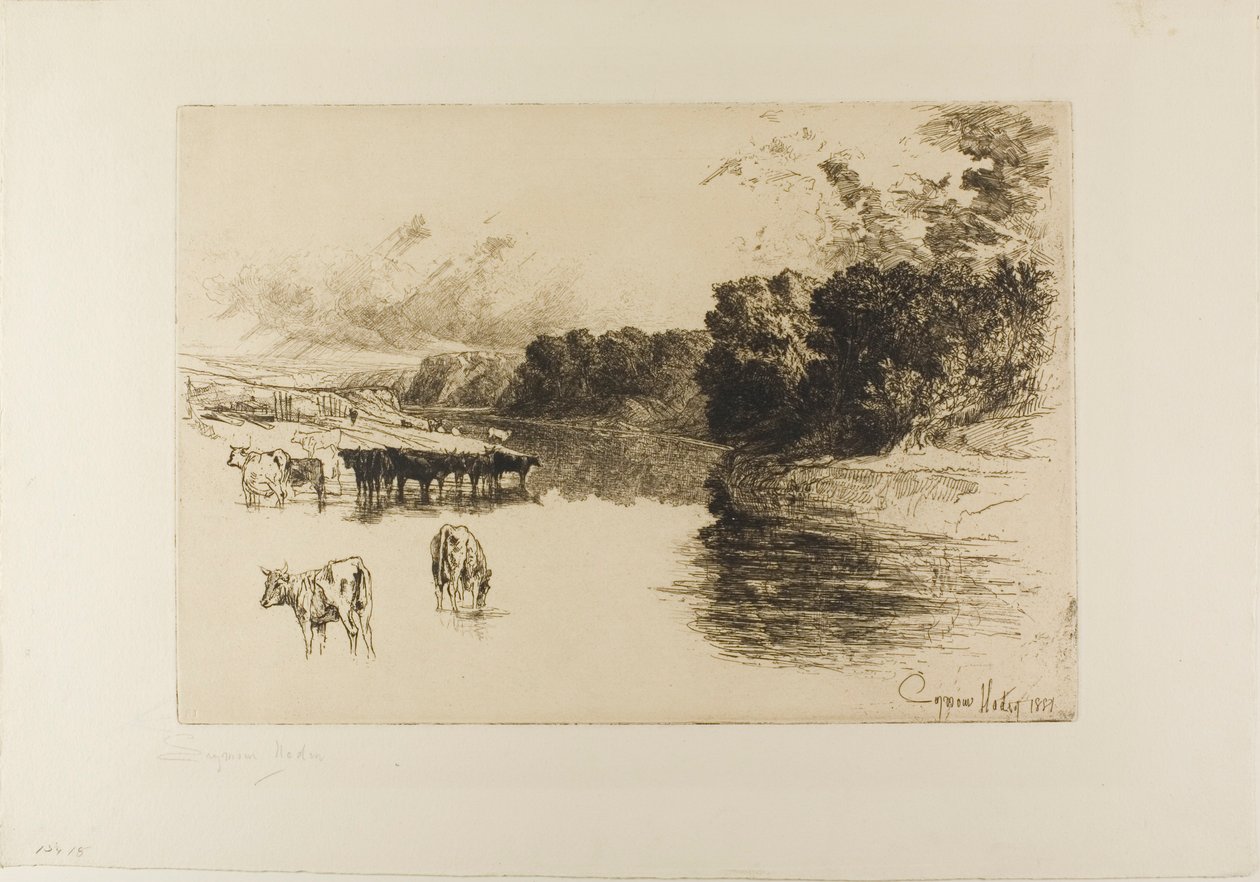 Un río en Lancashire de Francis Seymour Haden