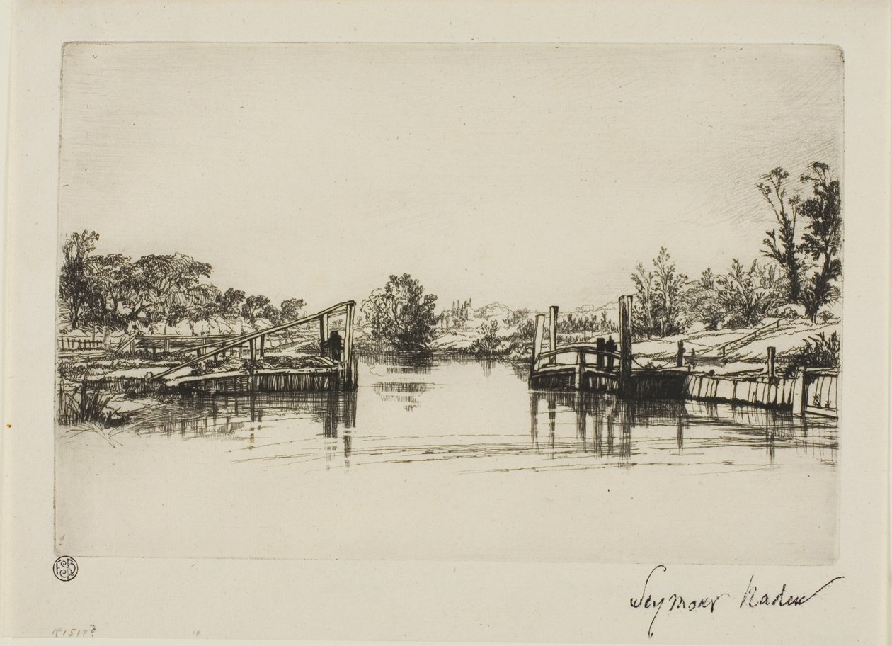 Egham Lock de Francis Seymour Haden