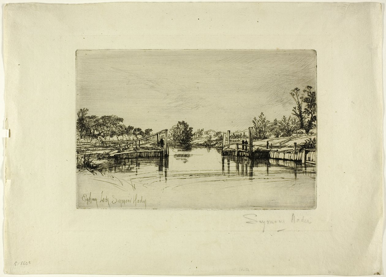 Egham Lock de Francis Seymour Haden