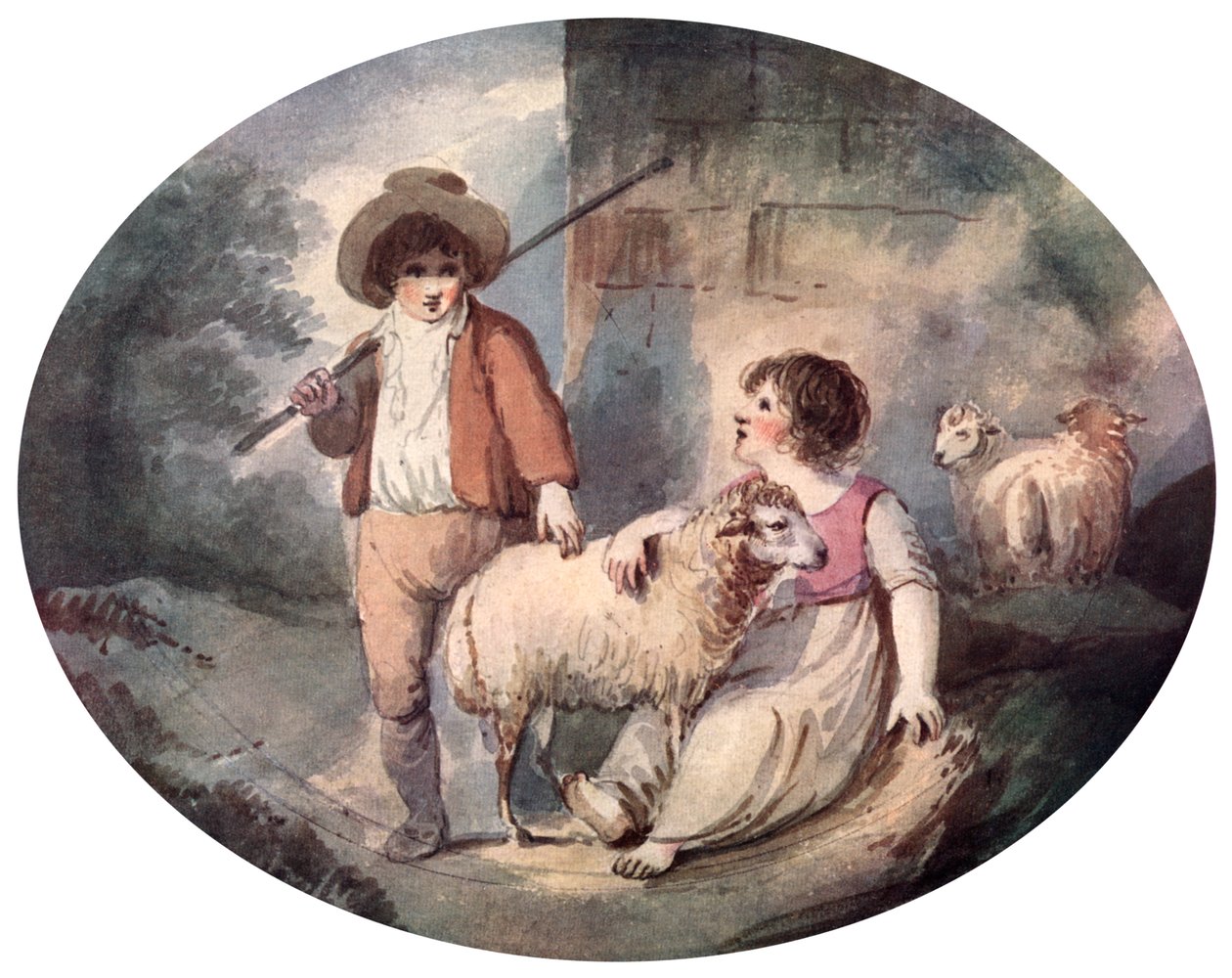 La pequeña pastora, siglo XVIII, 1912 de Francis Wheatley
