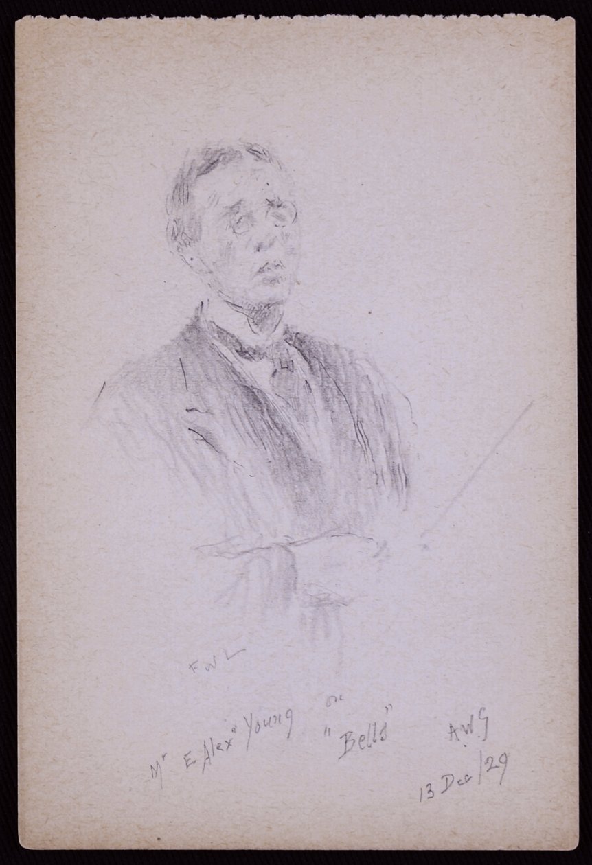 Retrato de E Alex Young de Francis Wilfred Lawson