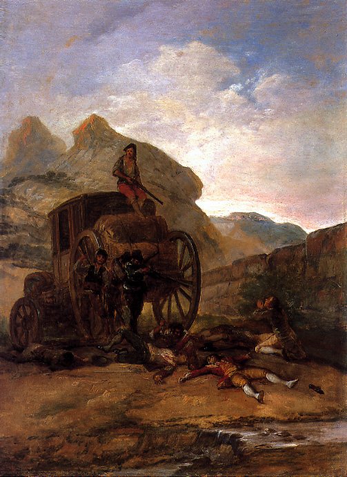 Asalto de ladrones de Francisco de Goya